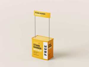 Free Trade Stand Mockup 3 PSD Templates