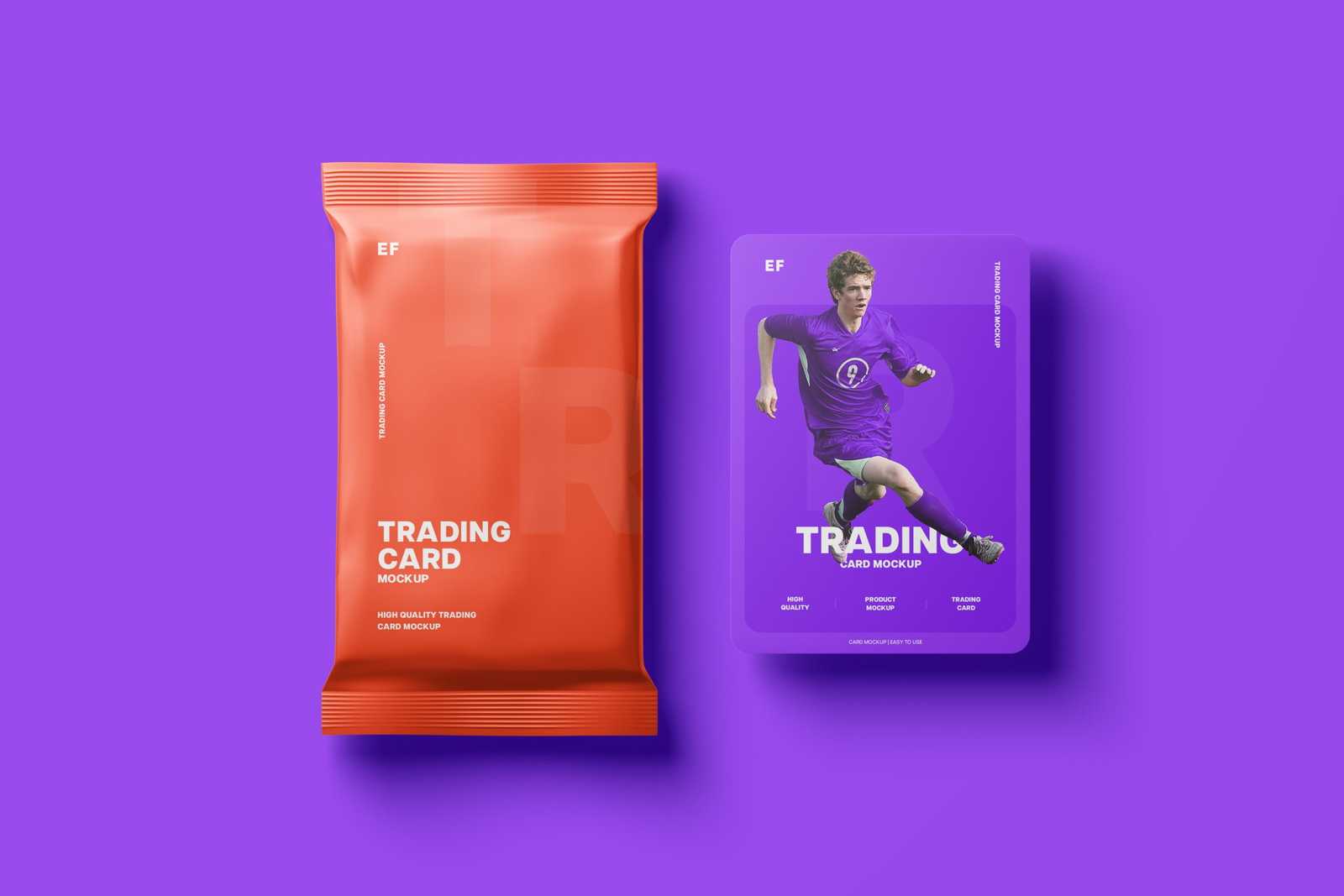 Free Trading Card Mockup PSD – Realistic & Editable
