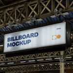 Free Train Station Billboard Mockup