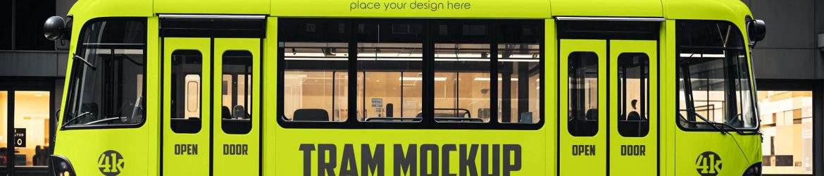 Free Tram Mockup PSD Free Tram Mockup PSD