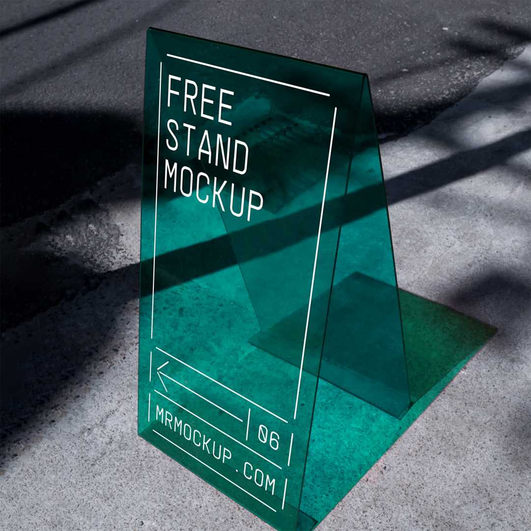 Free Transparent Street Stand Mockup