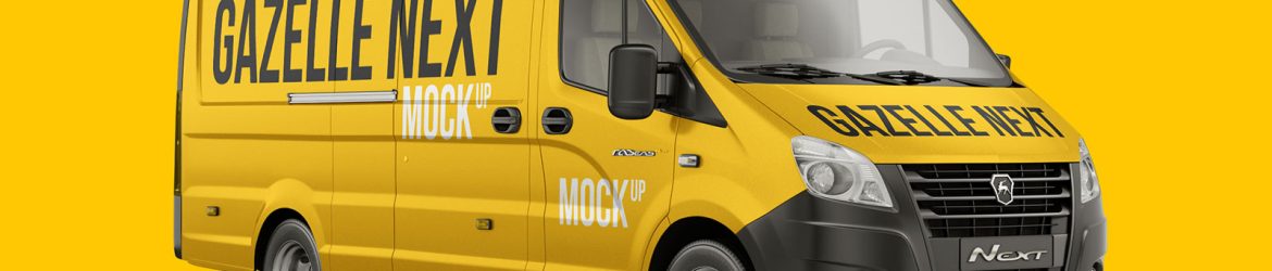 Free Transporter Panel Van Mockup Vehicle Sign Branding