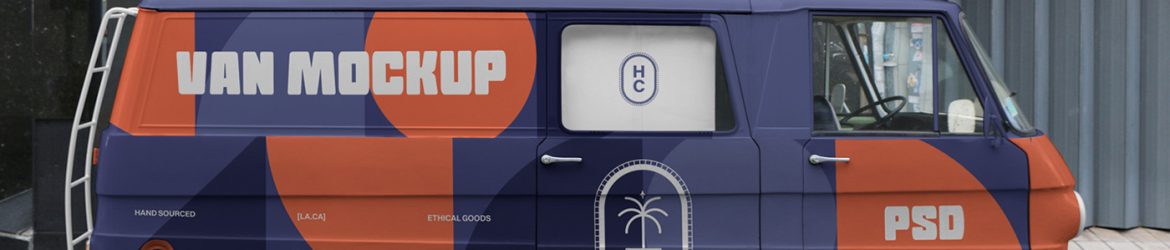 Free Transporter Van PSD Mockup Free Transporter Van PSD Mockup