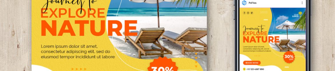 Free Travel Agency Social Media Post PSD Template