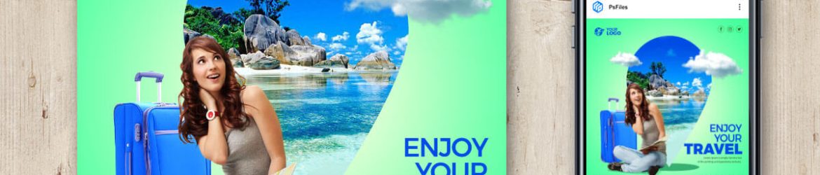 Free Travel Social Media Post Design PSD Template
