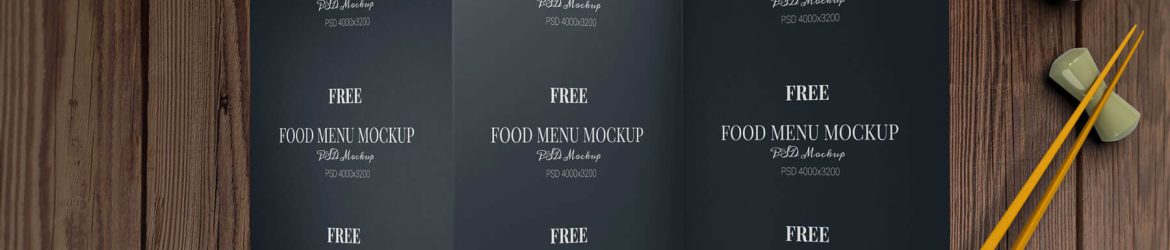 Free Tri-Fold Restaurant Food Menu Mockups 3 PSD Set PsFiles