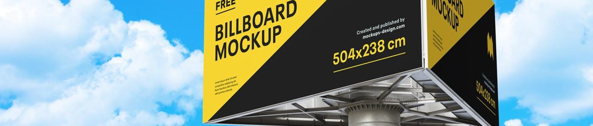 Free Triangular Billboard Mockup PSD Set