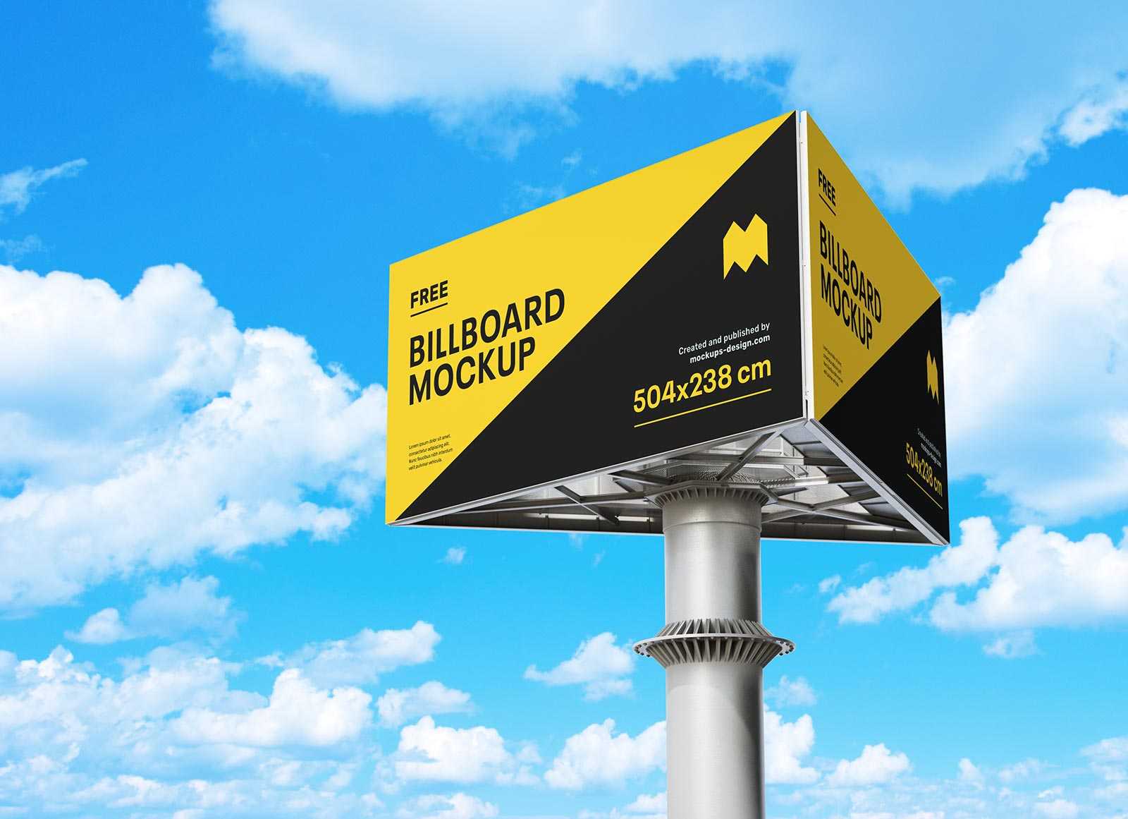 Free Triangular Billboard Mockup PSD Set