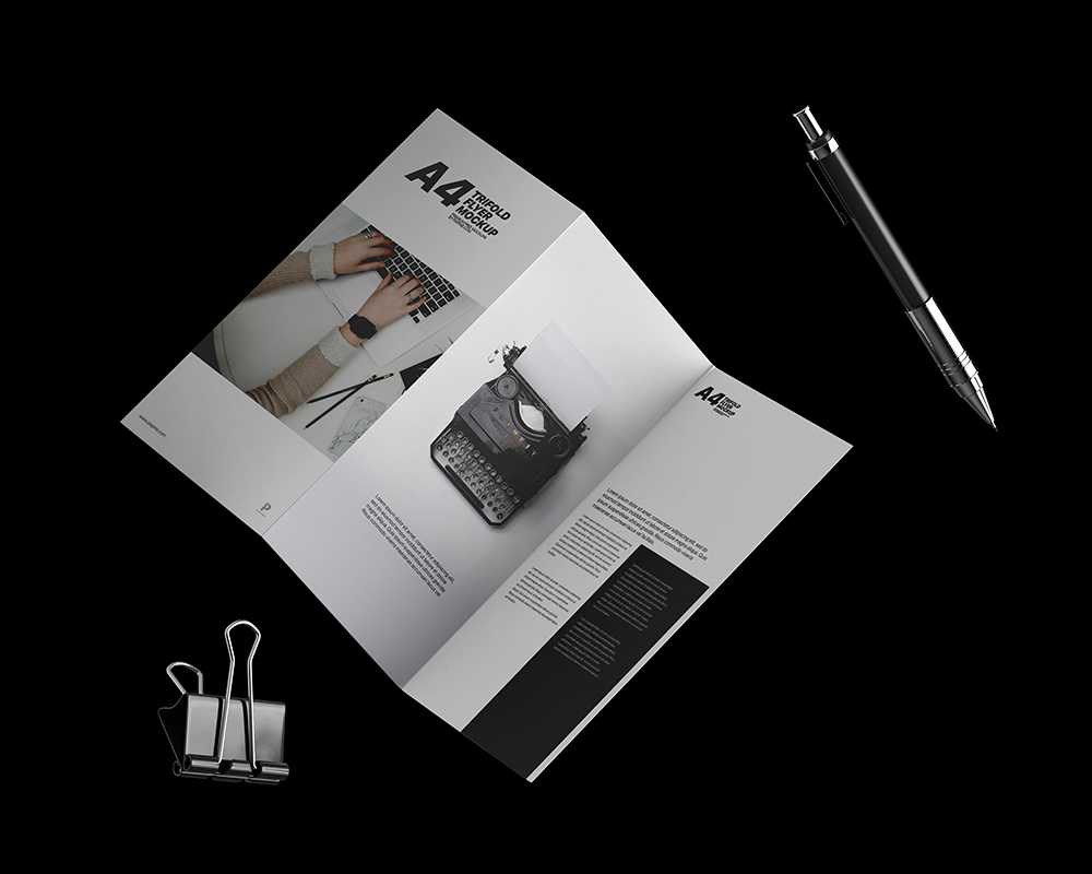 Free Trifold Brochure Mockup PSD