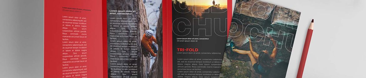 Free Trifold Brochure Mockup Scene PSD