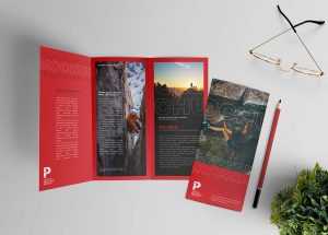 Free Trifold Brochure Mockup Scene PSD