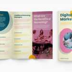 Free Trifold Digital Marketing Brochure Design PSD Template