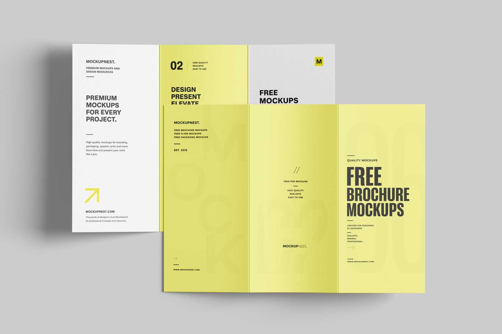 Free Trifold Flyer Mockup Front And Back