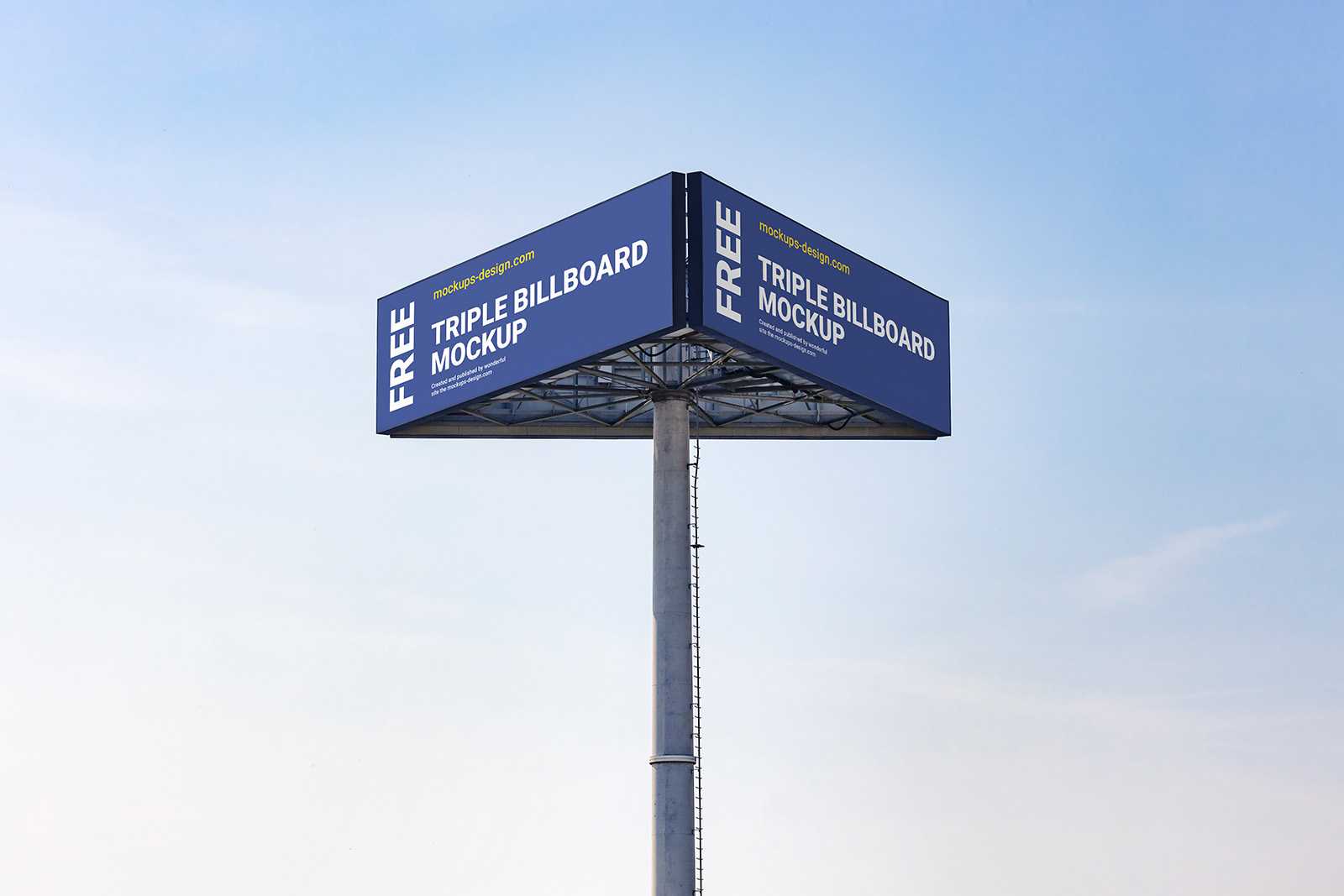 Free Triple Billboard Mockup PSD