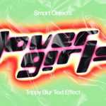 Free Trippy Blur Text Effect PSD