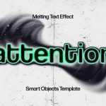 Free Twirl Blurred Text Effect PSD Template