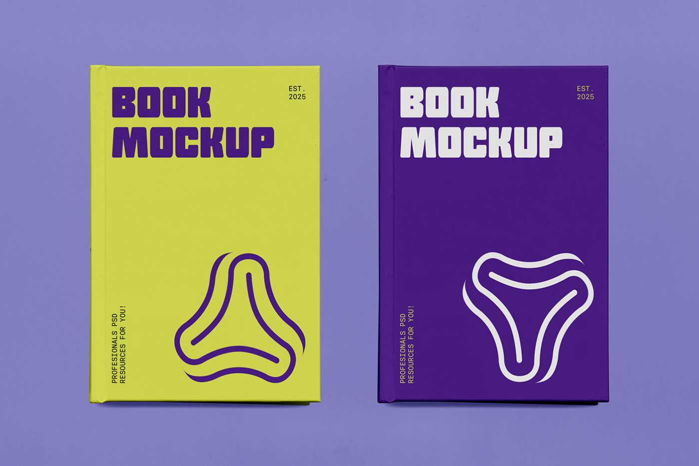 Free Two Book PSD Mockups