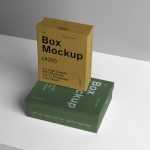 Free Two Cardboard Boxes Mockup