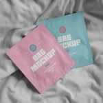 Free Two Cosmetic Bag Mockups