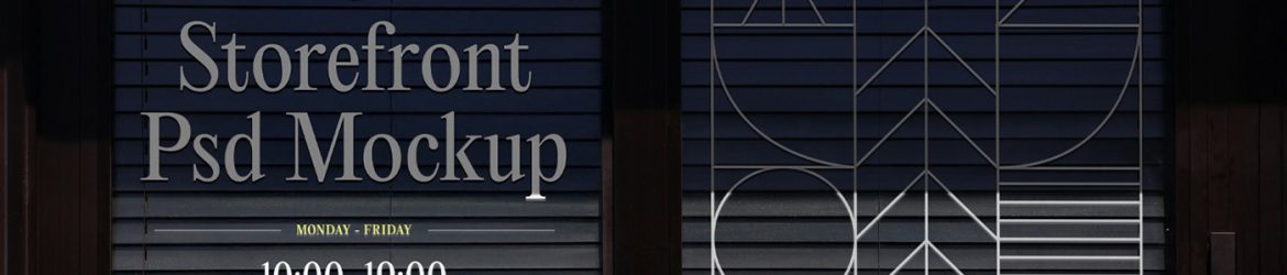 Free Two Door Window Blind Mockup