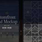 Free Two Door Window Blind Mockup