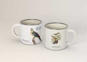 Free Two Enamel Mug Mockup PSD