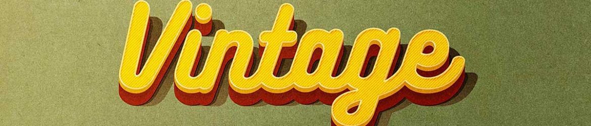 Free Two Epic Classic Vintage Style Text Effects PSD