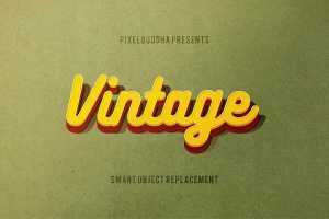 Free Two Epic Classic Vintage Style Text Effects PSD