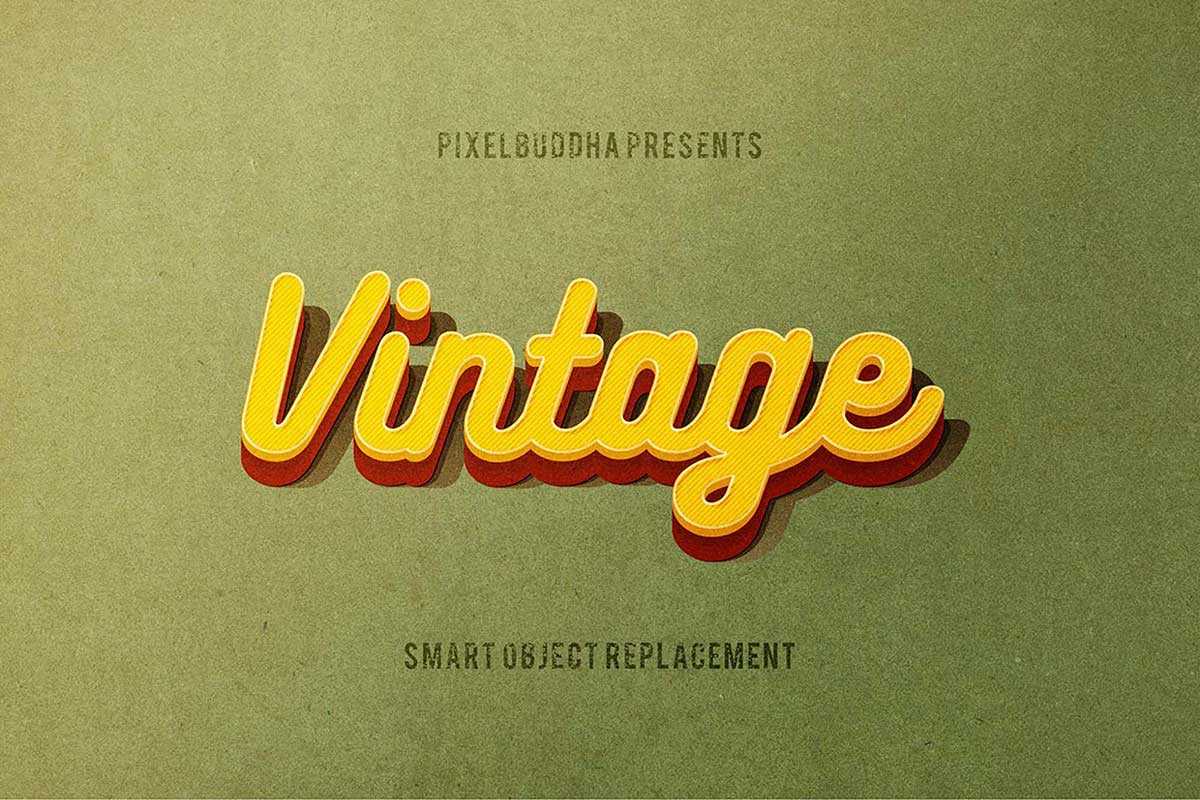 Free Two Epic Classic Vintage Style Text Effects PSD