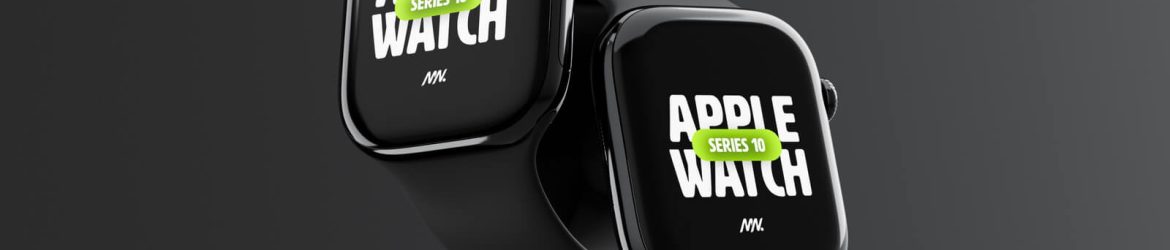 Free Two Floating Apple Watch Series 10 Mockup PSD