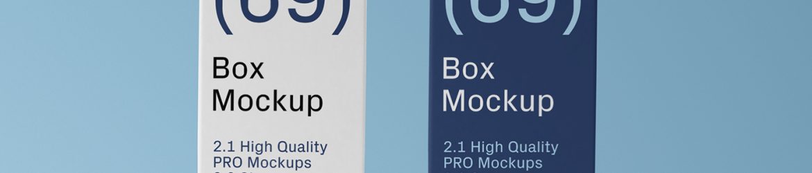 Free Two Front View Boxes Mockups Free Two Front View Boxes Mockups