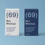 Free Two Front View Boxes Mockups