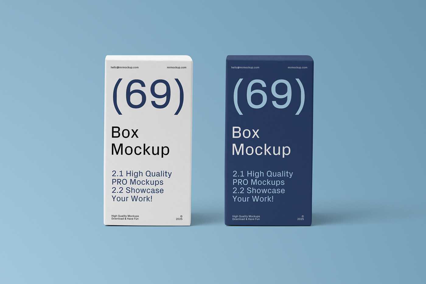 Free Two Front View Boxes Mockups