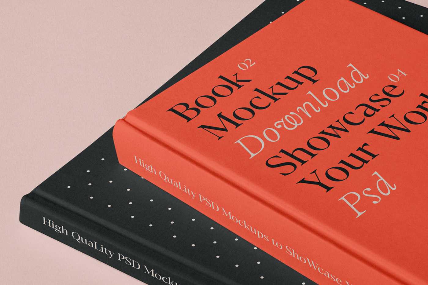 Free Two Hardcover Books Mockup