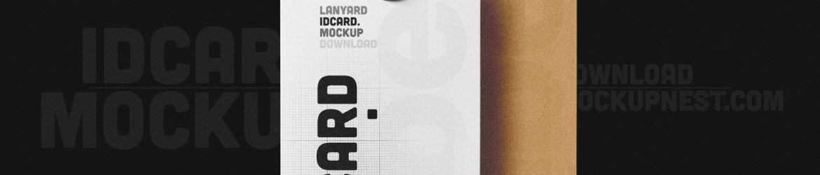 Free Two Lanyard ID Card Mockup