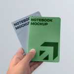 Free Two Notebook in Hand Mockups