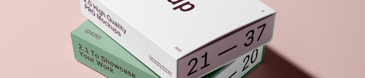Free Two Paper Boxes Mockup