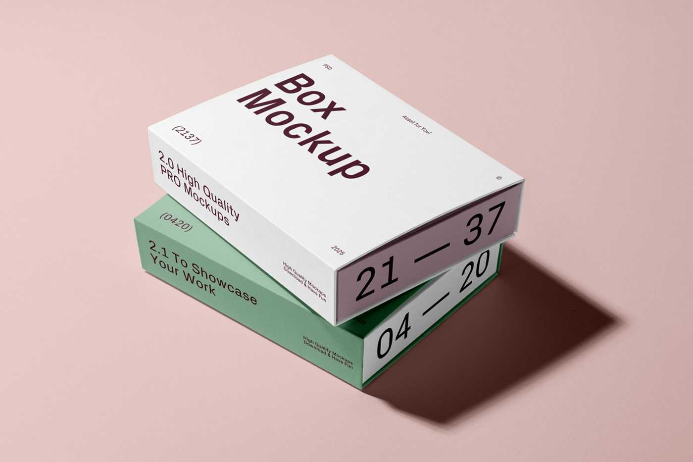 Free Two Paper Boxes Mockup