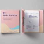 Free Two Ring Binder Folder Mockup Opened and Closed