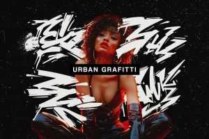 Free Urban Graffiti Style Photo Effect PSD Mockup