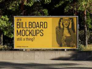 Free Urban Park Billboard Mockup PSD Set