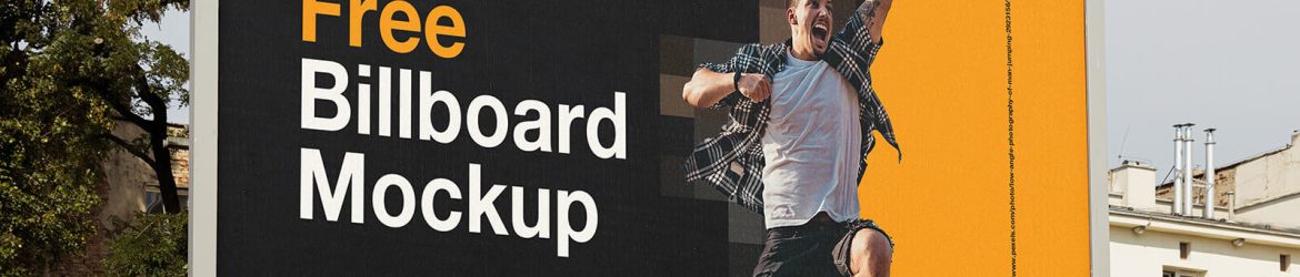 Free Urban Street Billboard Mockup PSD