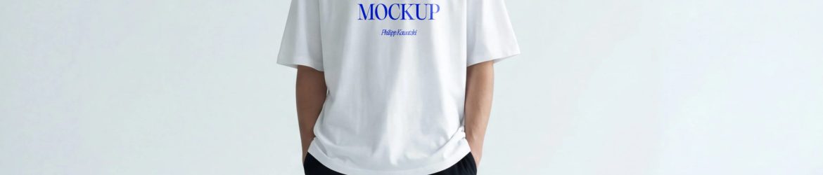 Free Urban Streetwear Studio T-Shirt Mockup PSD – High Quality Minimal Studio Apparel Mockup