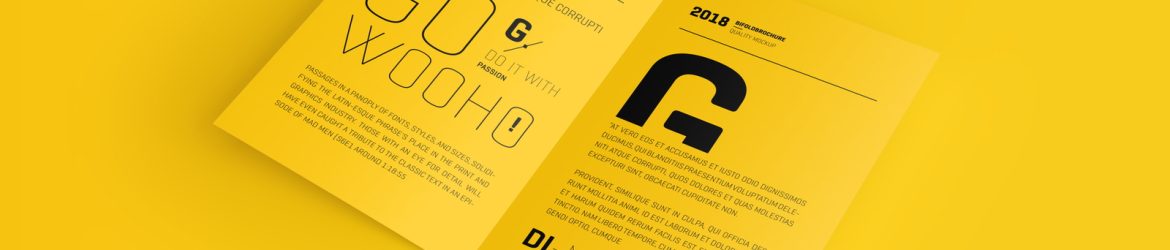 Free US Letter Bifold Brochure Mockup