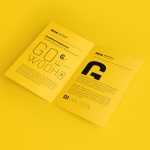 Free US Letter Bifold Brochure Mockup