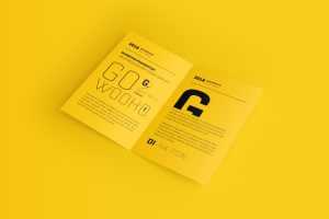 Free US Letter Bifold Brochure Mockup