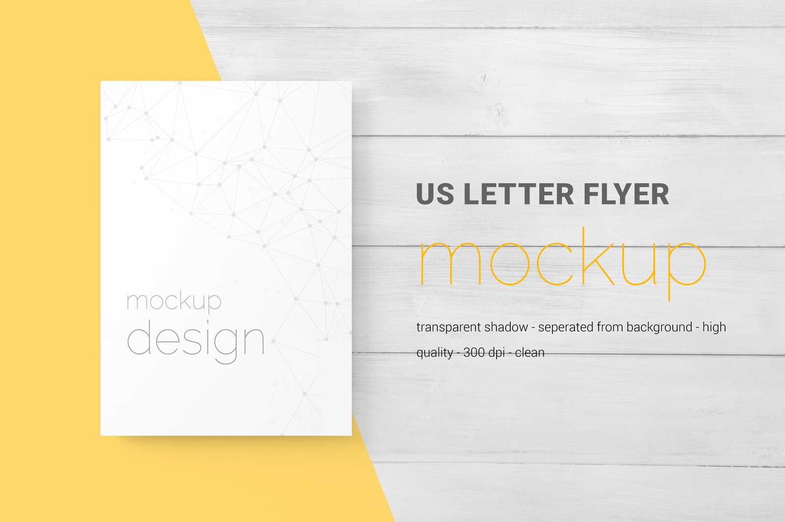 Free US Letter Flyer PSD Mockup