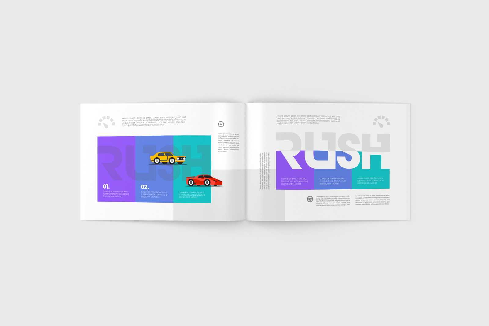 Free US Letter Landscape Magazine PSD Mockup