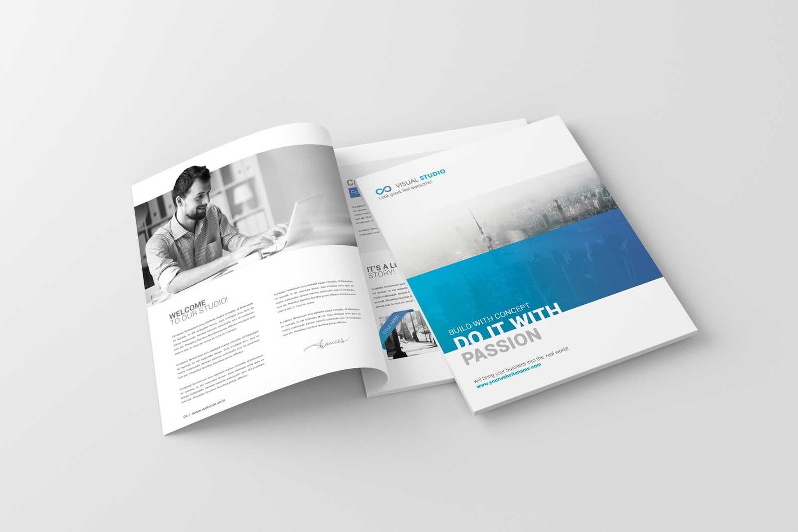 Free US Letter Magazine Brochure Mockup