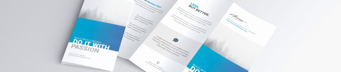 Free US Letter Trifold Brochure Mockup